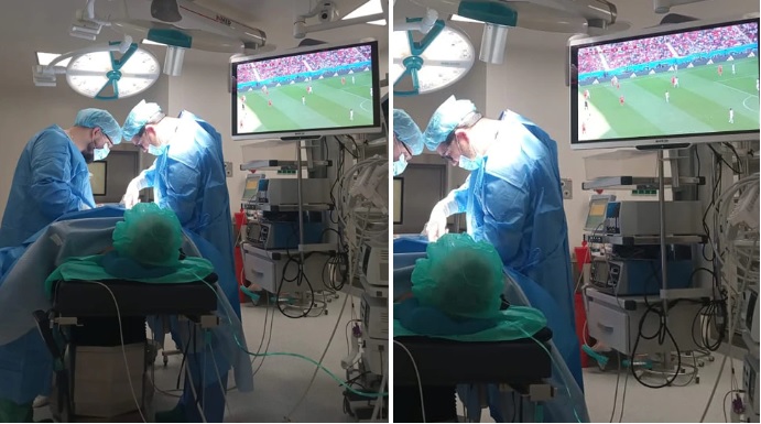 उधर चल रही थी सर्जरी, इधर मरीज मजे से देख रहा था Football वर्ल्ड कप मैच